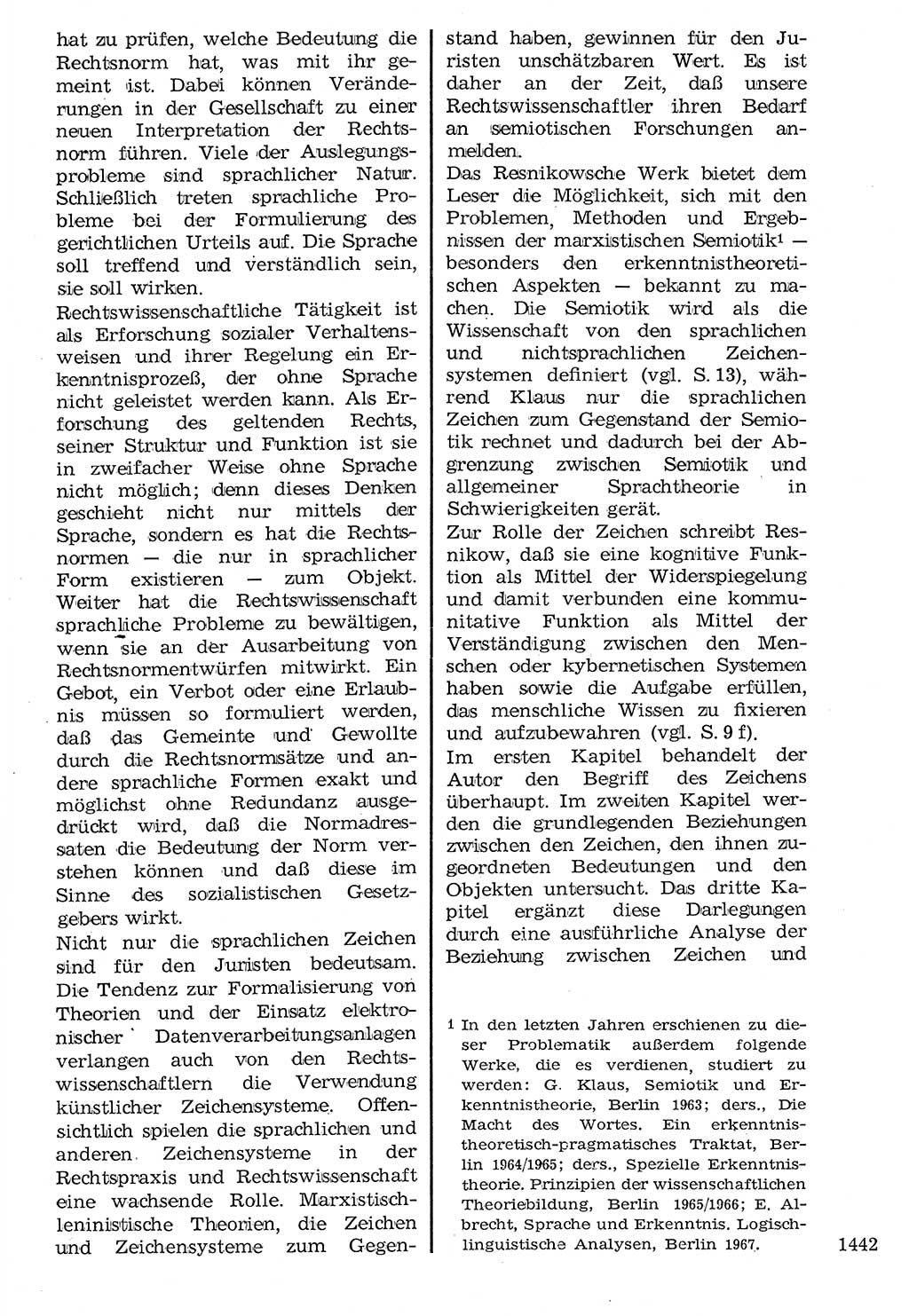 Staat und Recht (StuR), 17. Jahrgang [Deutsche Demokratische Republik (DDR)] 1968, Seite 1442 (StuR DDR 1968, S. 1442)