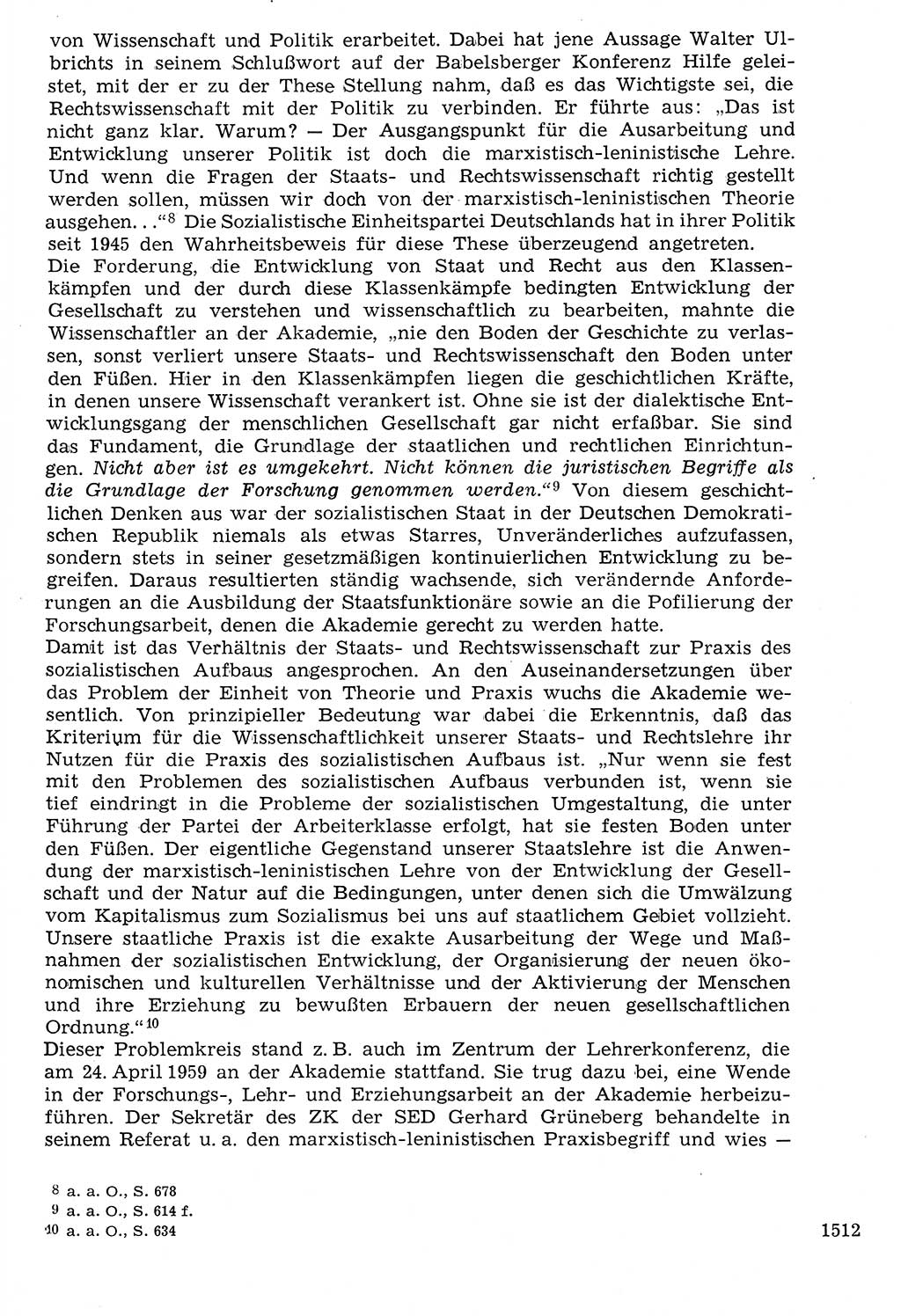 Staat und Recht (StuR), 17. Jahrgang [Deutsche Demokratische Republik (DDR)] 1968, Seite 1512 (StuR DDR 1968, S. 1512)