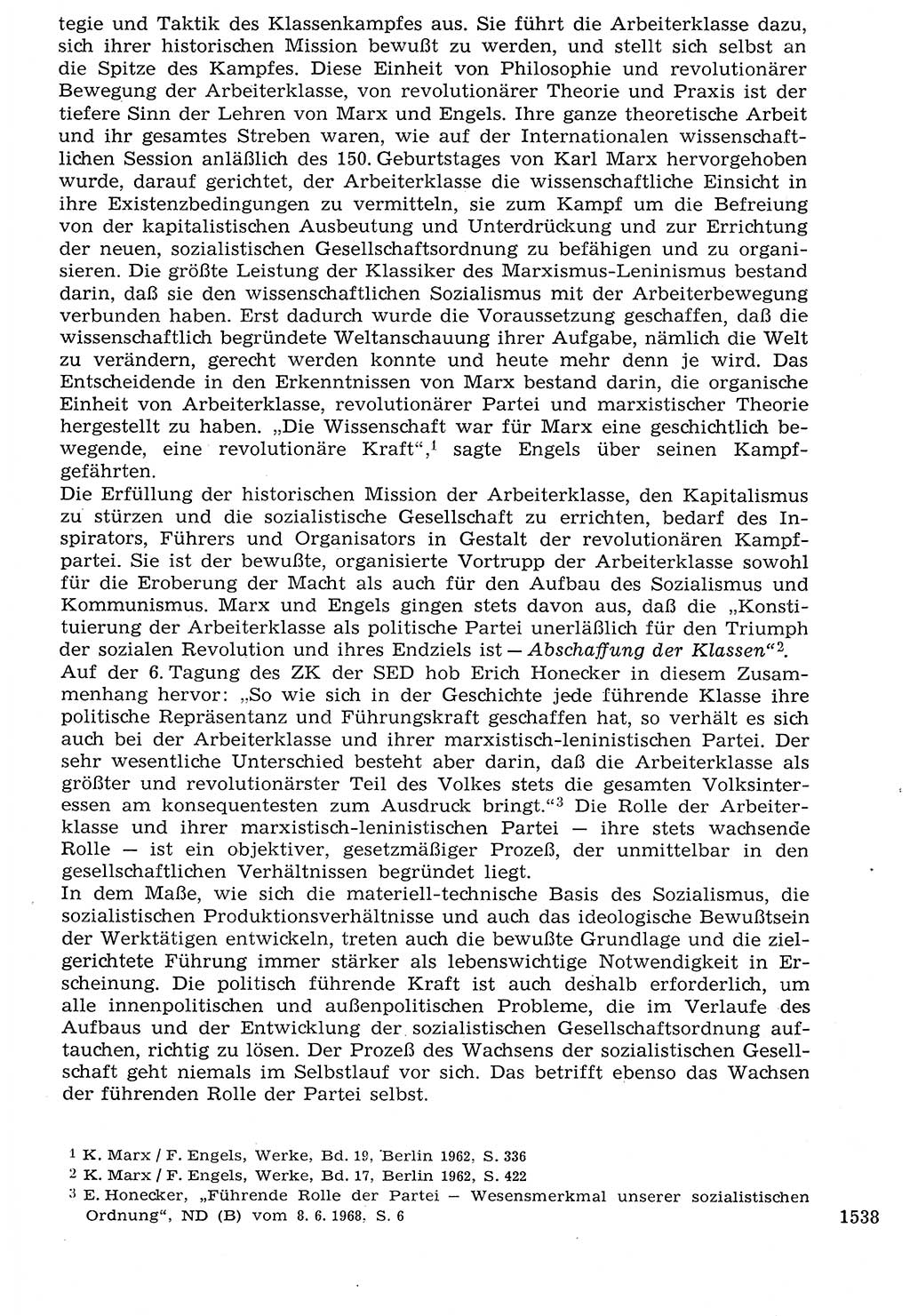 Staat und Recht (StuR), 17. Jahrgang [Deutsche Demokratische Republik (DDR)] 1968, Seite 1538 (StuR DDR 1968, S. 1538)