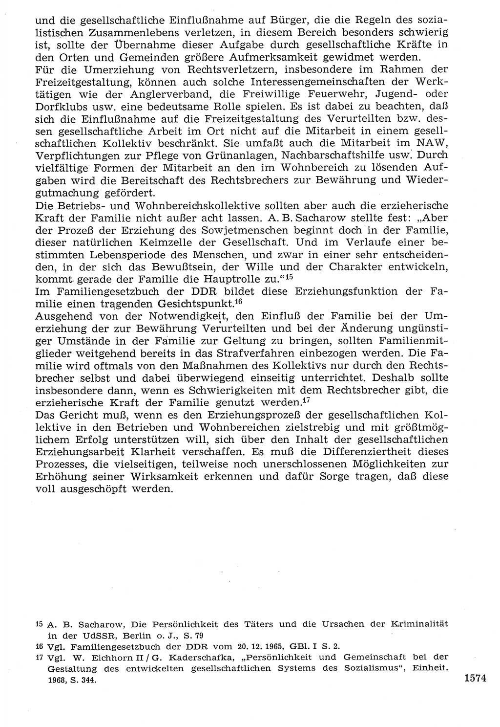 Staat und Recht (StuR), 17. Jahrgang [Deutsche Demokratische Republik (DDR)] 1968, Seite 1574 (StuR DDR 1968, S. 1574)