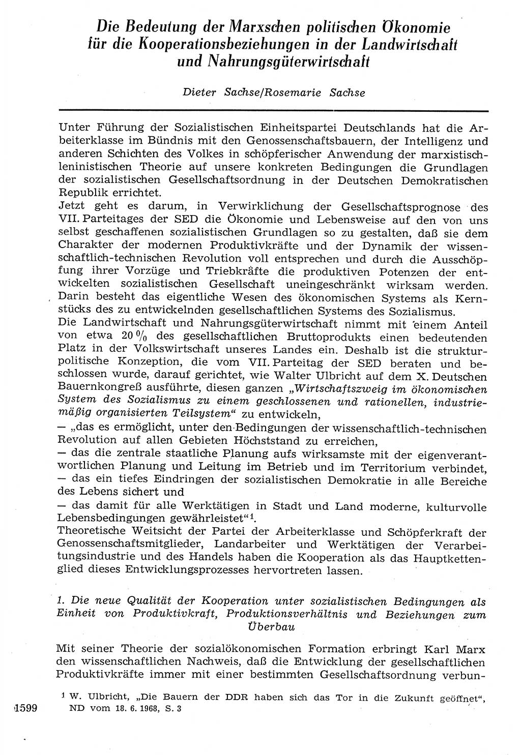 Staat und Recht (StuR), 17. Jahrgang [Deutsche Demokratische Republik (DDR)] 1968, Seite 1599 (StuR DDR 1968, S. 1599)