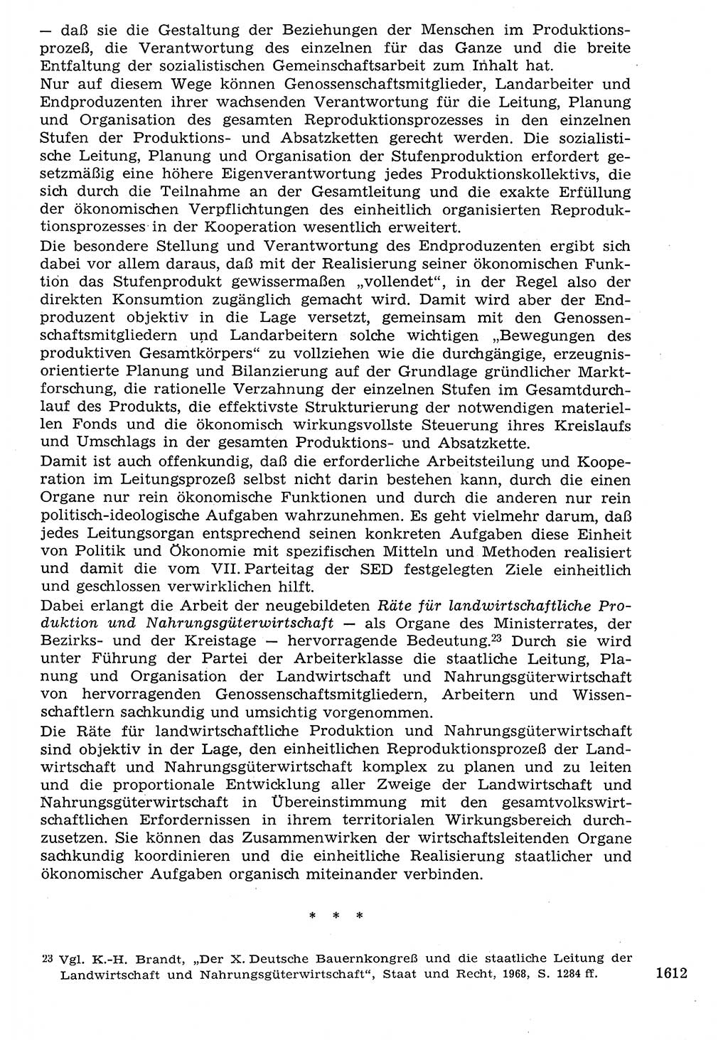 Staat und Recht (StuR), 17. Jahrgang [Deutsche Demokratische Republik (DDR)] 1968, Seite 1612 (StuR DDR 1968, S. 1612)
