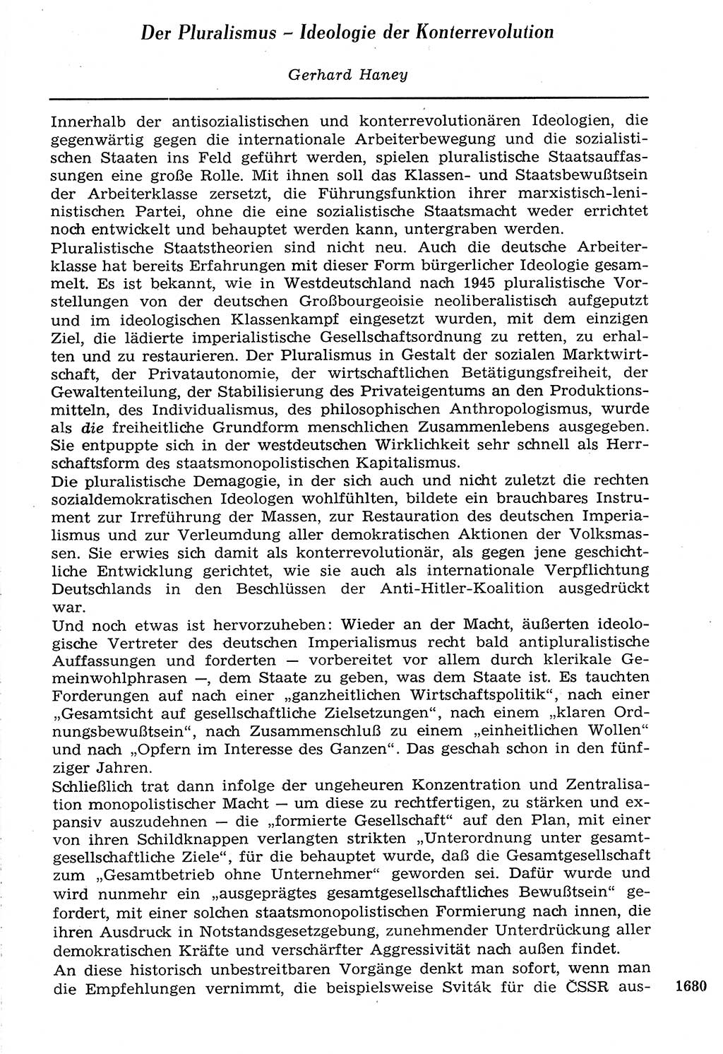Staat und Recht (StuR), 17. Jahrgang [Deutsche Demokratische Republik (DDR)] 1968, Seite 1680 (StuR DDR 1968, S. 1680)