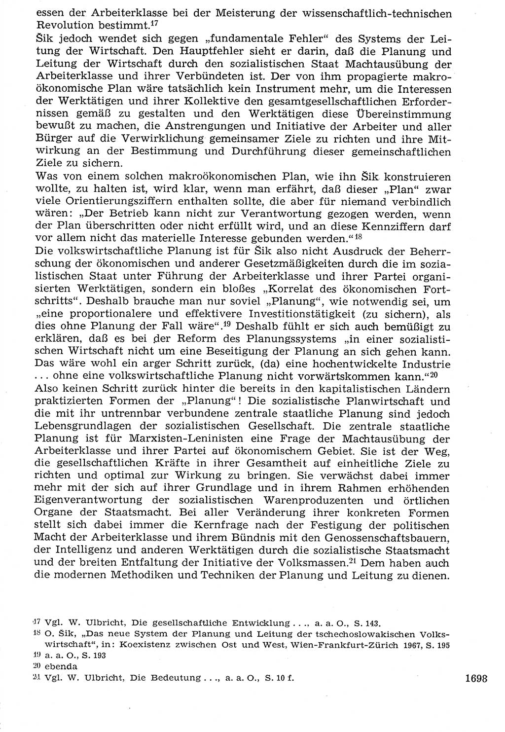 Staat und Recht (StuR), 17. Jahrgang [Deutsche Demokratische Republik (DDR)] 1968, Seite 1698 (StuR DDR 1968, S. 1698)