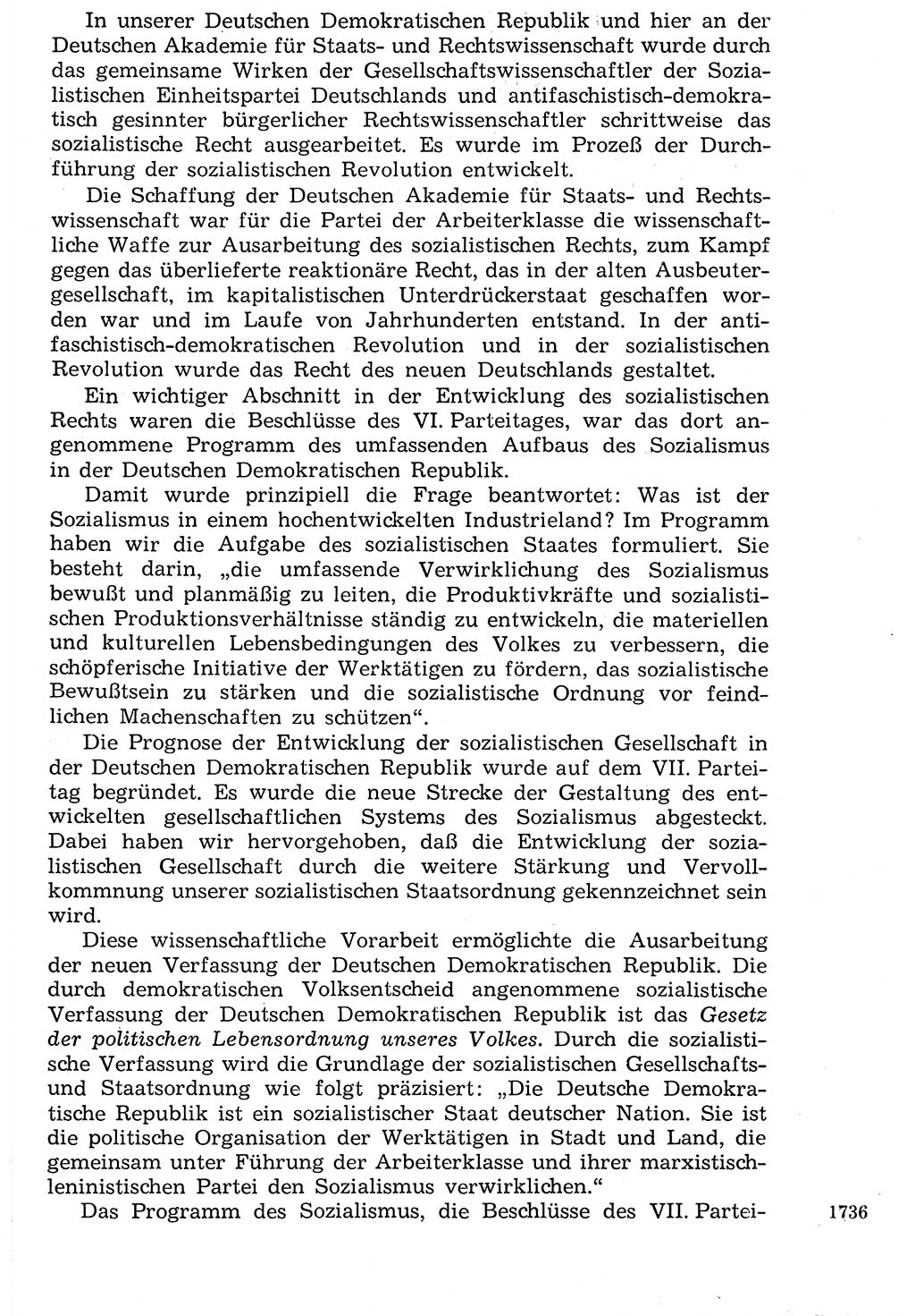 Staat und Recht (StuR), 17. Jahrgang [Deutsche Demokratische Republik (DDR)] 1968, Seite 1736 (StuR DDR 1968, S. 1736)