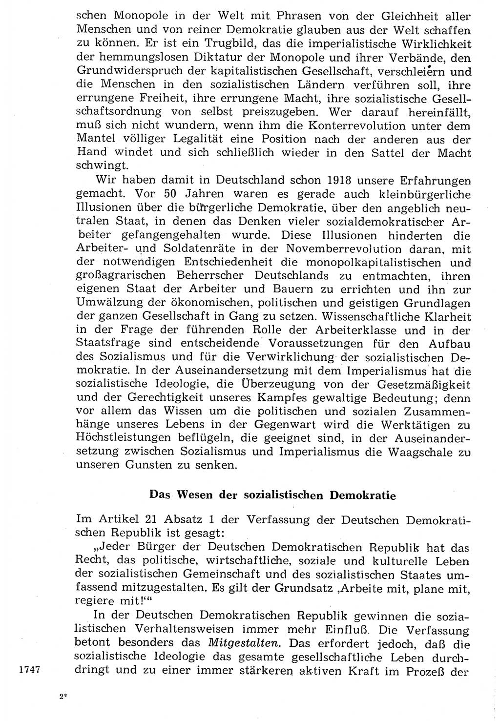 Staat und Recht (StuR), 17. Jahrgang [Deutsche Demokratische Republik (DDR)] 1968, Seite 1747 (StuR DDR 1968, S. 1747)