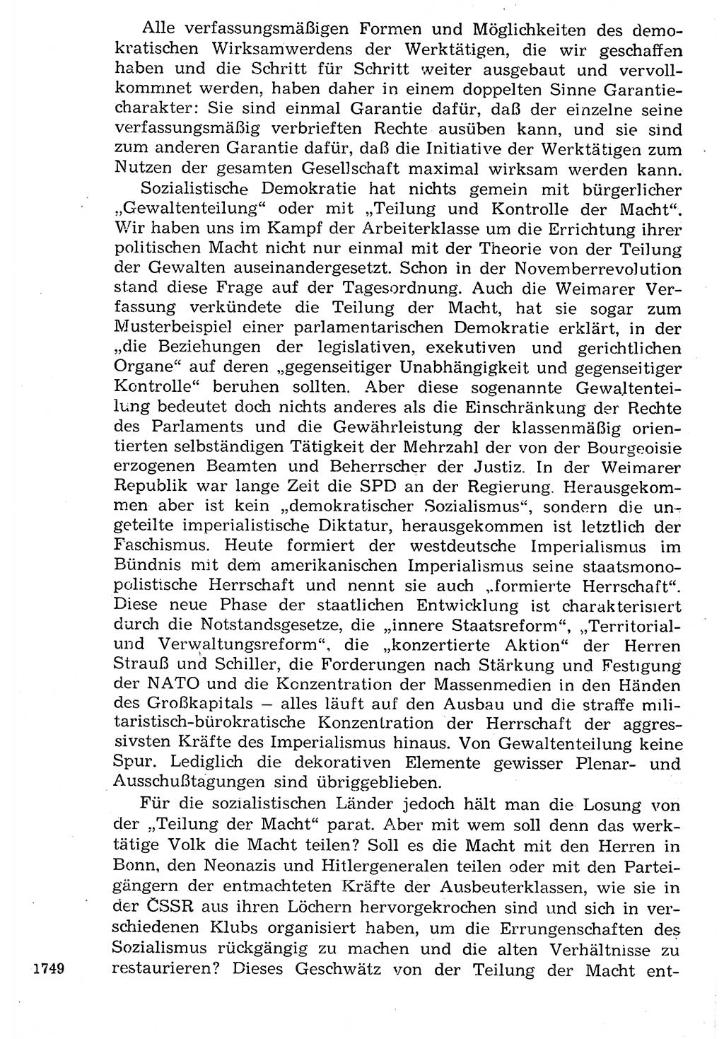 Staat und Recht (StuR), 17. Jahrgang [Deutsche Demokratische Republik (DDR)] 1968, Seite 1749 (StuR DDR 1968, S. 1749)