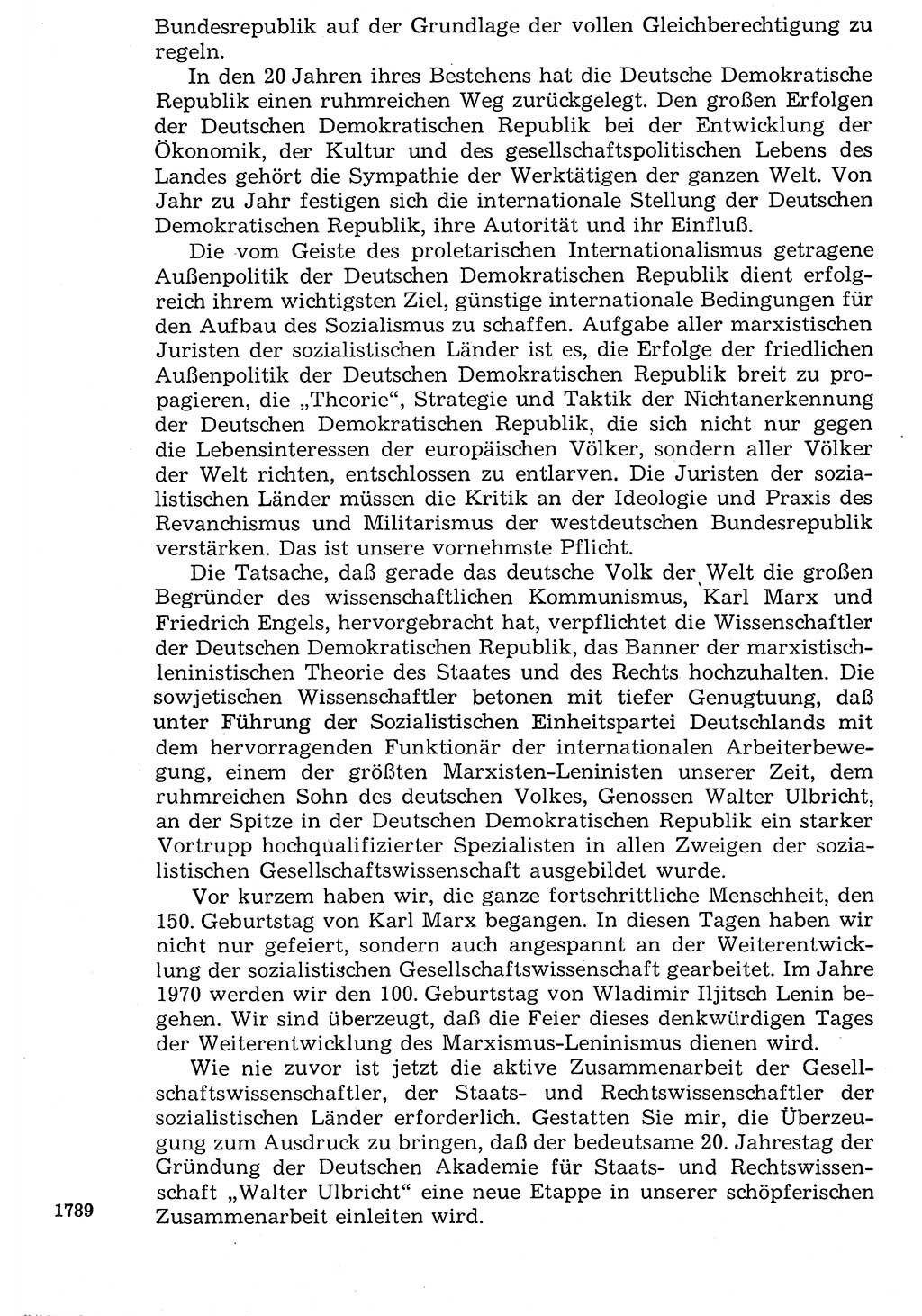 Staat und Recht (StuR), 17. Jahrgang [Deutsche Demokratische Republik (DDR)] 1968, Seite 1789 (StuR DDR 1968, S. 1789)