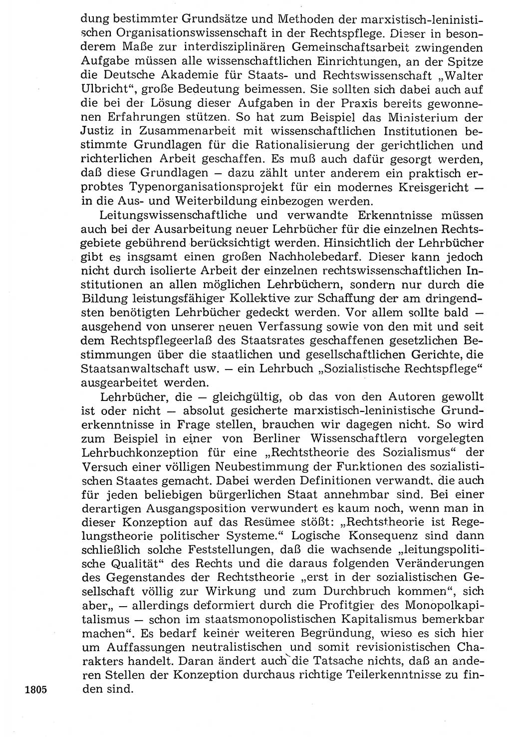 Staat und Recht (StuR), 17. Jahrgang [Deutsche Demokratische Republik (DDR)] 1968, Seite 1805 (StuR DDR 1968, S. 1805)