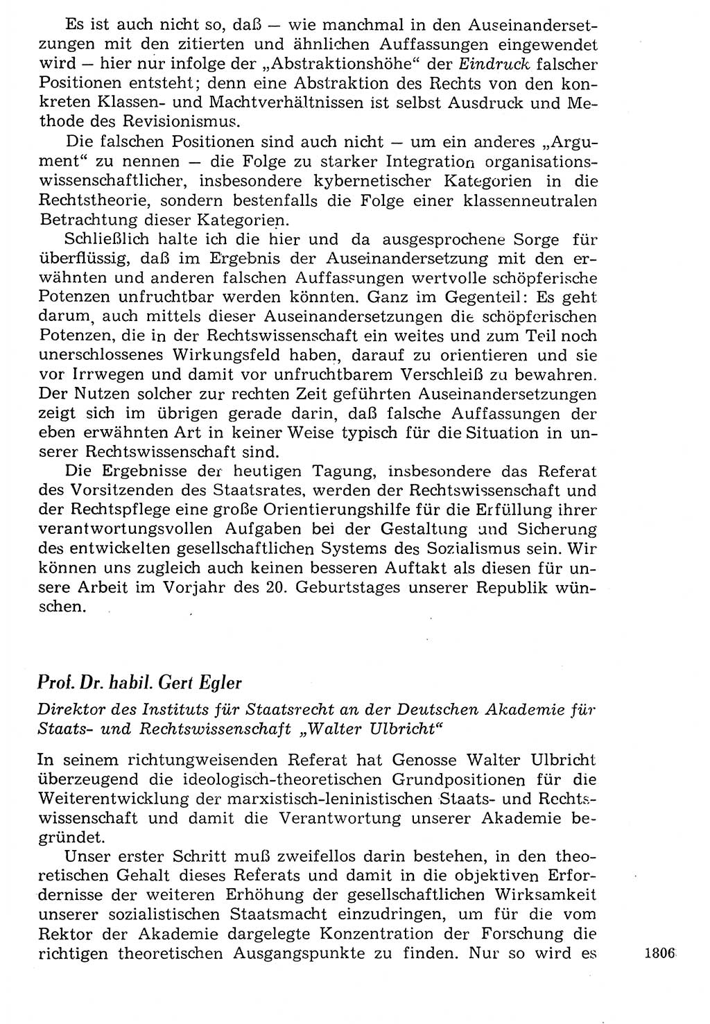 Staat und Recht (StuR), 17. Jahrgang [Deutsche Demokratische Republik (DDR)] 1968, Seite 1806 (StuR DDR 1968, S. 1806)