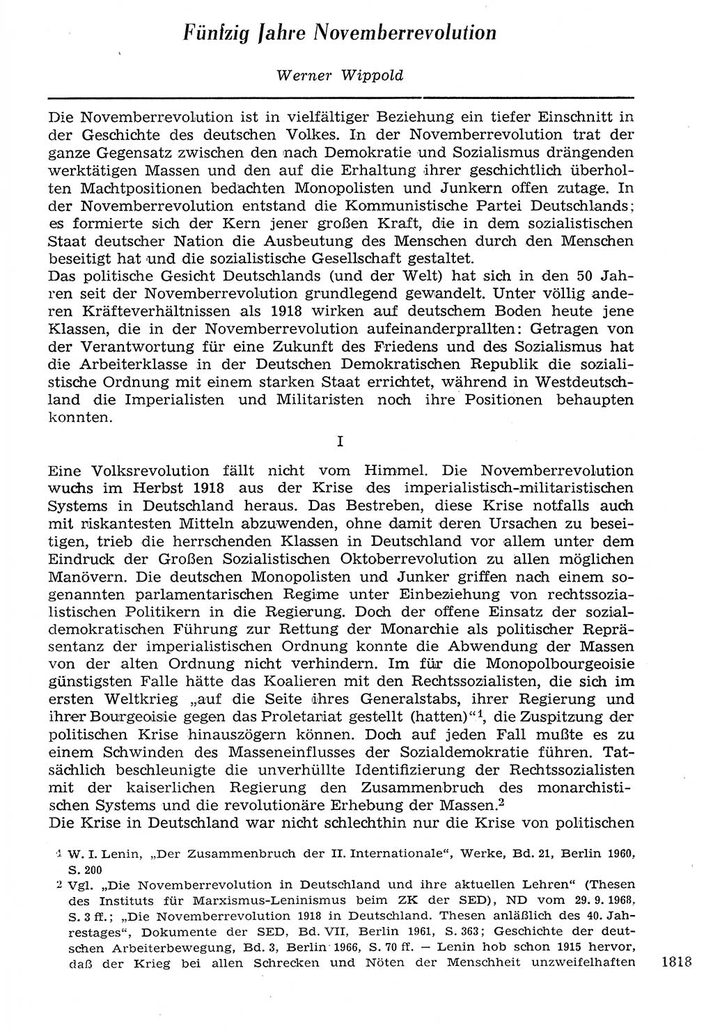 Staat und Recht (StuR), 17. Jahrgang [Deutsche Demokratische Republik (DDR)] 1968, Seite 1818 (StuR DDR 1968, S. 1818)