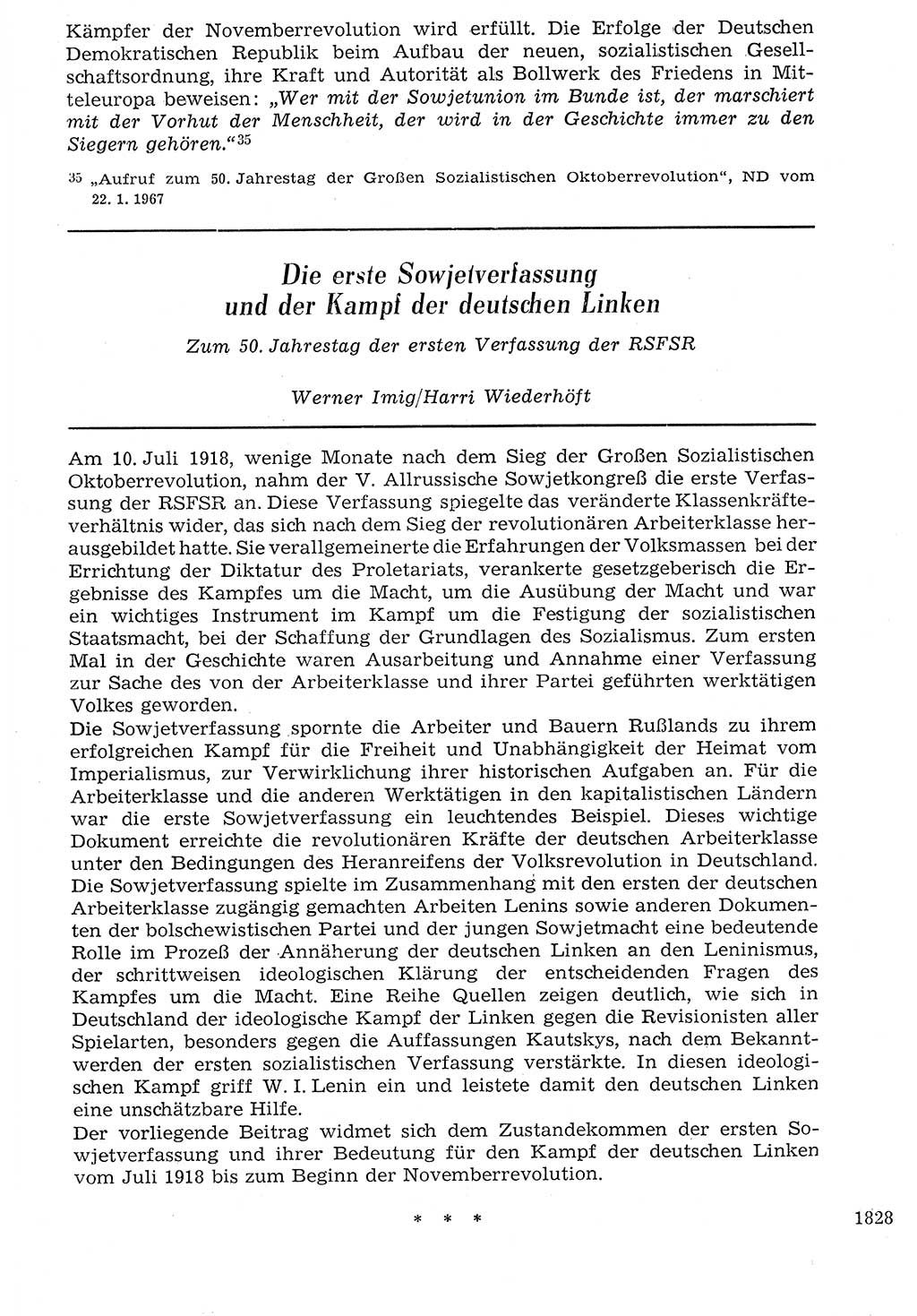 Staat und Recht (StuR), 17. Jahrgang [Deutsche Demokratische Republik (DDR)] 1968, Seite 1828 (StuR DDR 1968, S. 1828)