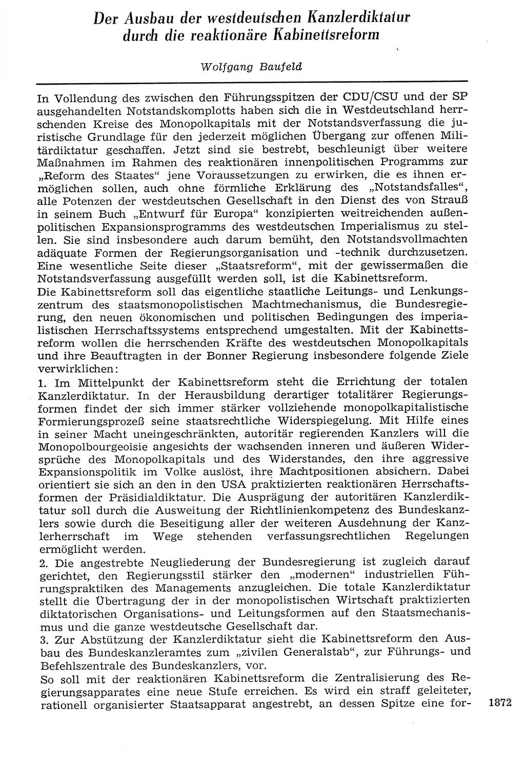 Staat und Recht (StuR), 17. Jahrgang [Deutsche Demokratische Republik (DDR)] 1968, Seite 1872 (StuR DDR 1968, S. 1872)