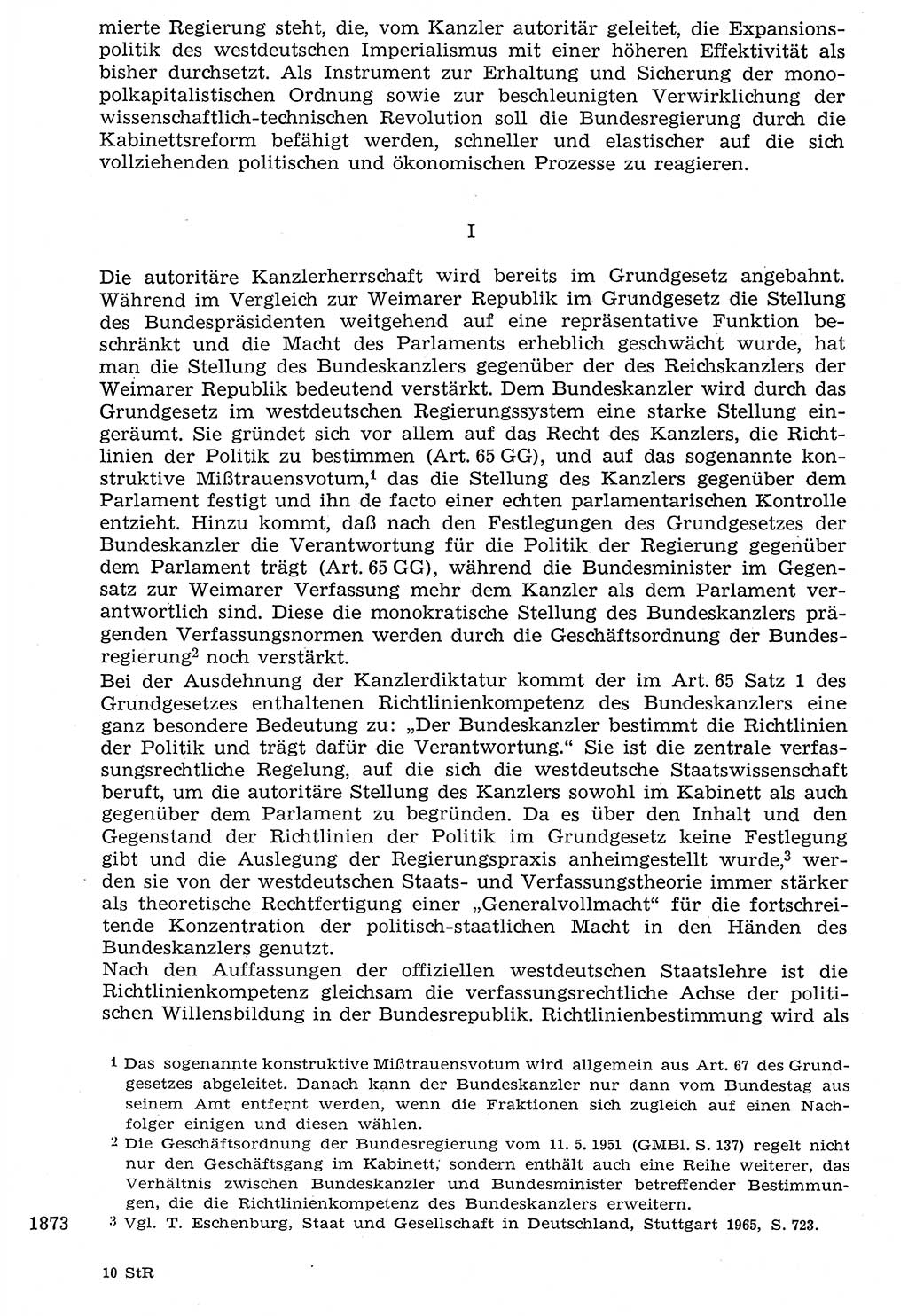 Staat und Recht (StuR), 17. Jahrgang [Deutsche Demokratische Republik (DDR)] 1968, Seite 1873 (StuR DDR 1968, S. 1873)