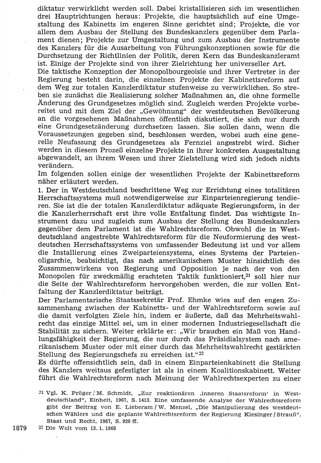 Staat und Recht (StuR), 17. Jahrgang [Deutsche Demokratische Republik (DDR)] 1968, Seite 1879 (StuR DDR 1968, S. 1879)