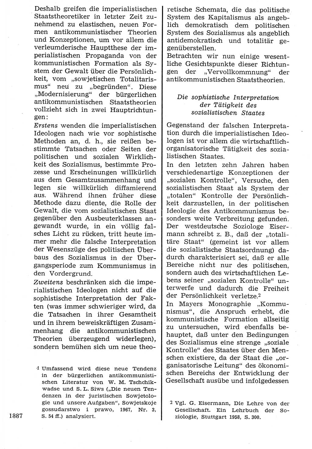 Staat und Recht (StuR), 17. Jahrgang [Deutsche Demokratische Republik (DDR)] 1968, Seite 1887 (StuR DDR 1968, S. 1887)