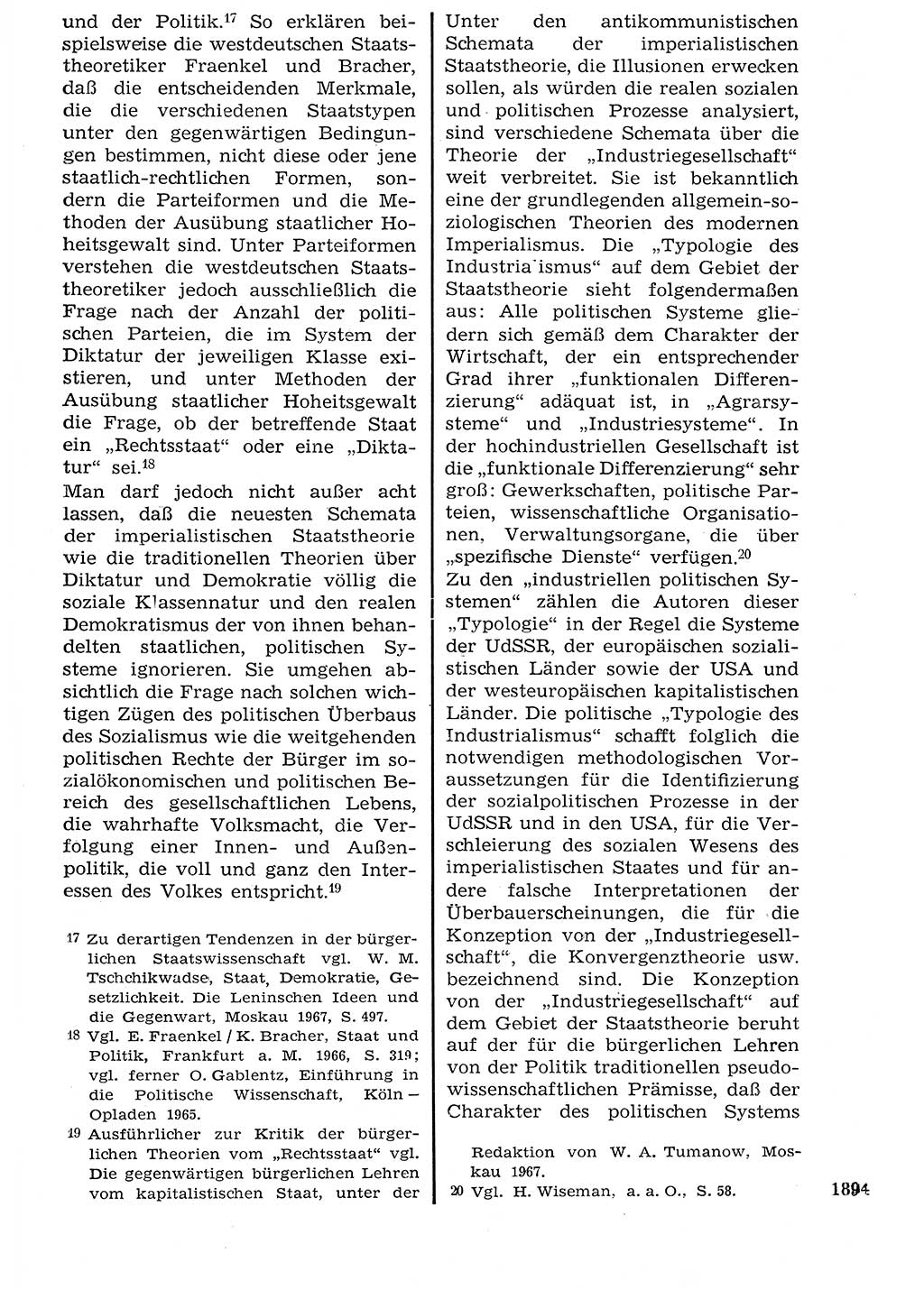 Staat und Recht (StuR), 17. Jahrgang [Deutsche Demokratische Republik (DDR)] 1968, Seite 1894 (StuR DDR 1968, S. 1894)