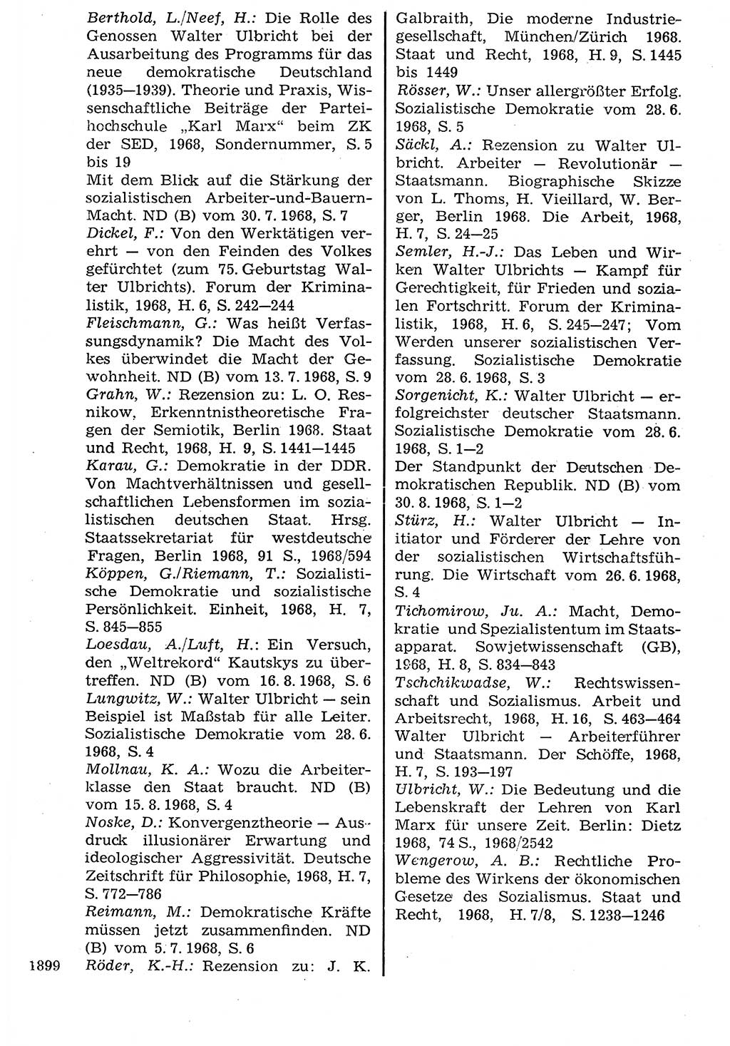 Staat und Recht (StuR), 17. Jahrgang [Deutsche Demokratische Republik (DDR)] 1968, Seite 1899 (StuR DDR 1968, S. 1899)