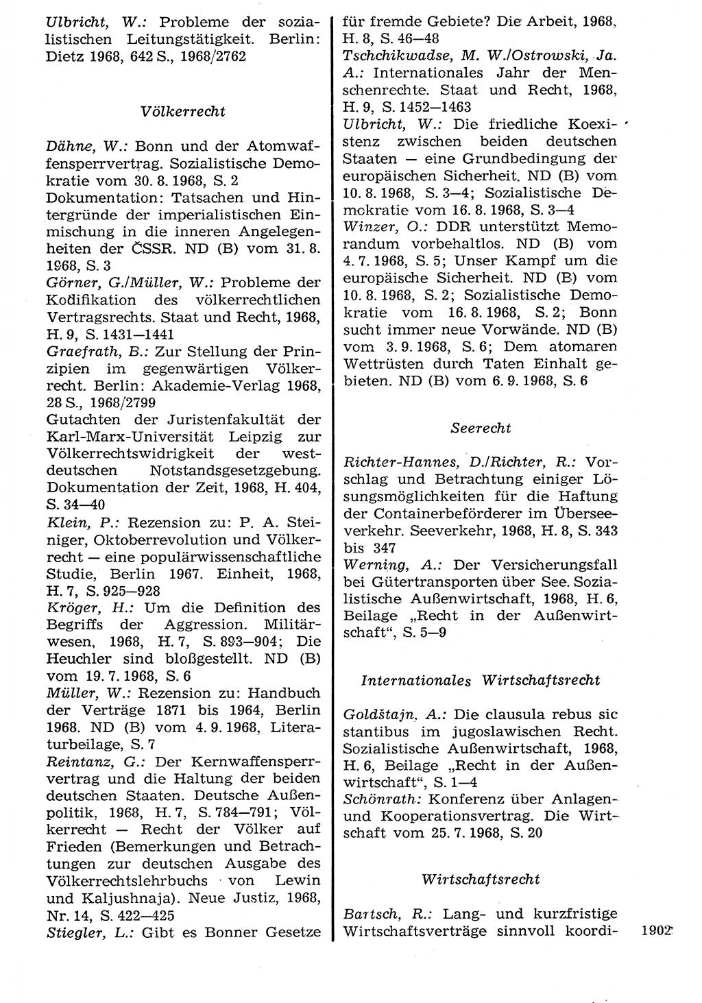 Staat und Recht (StuR), 17. Jahrgang [Deutsche Demokratische Republik (DDR)] 1968, Seite 1902 (StuR DDR 1968, S. 1902)