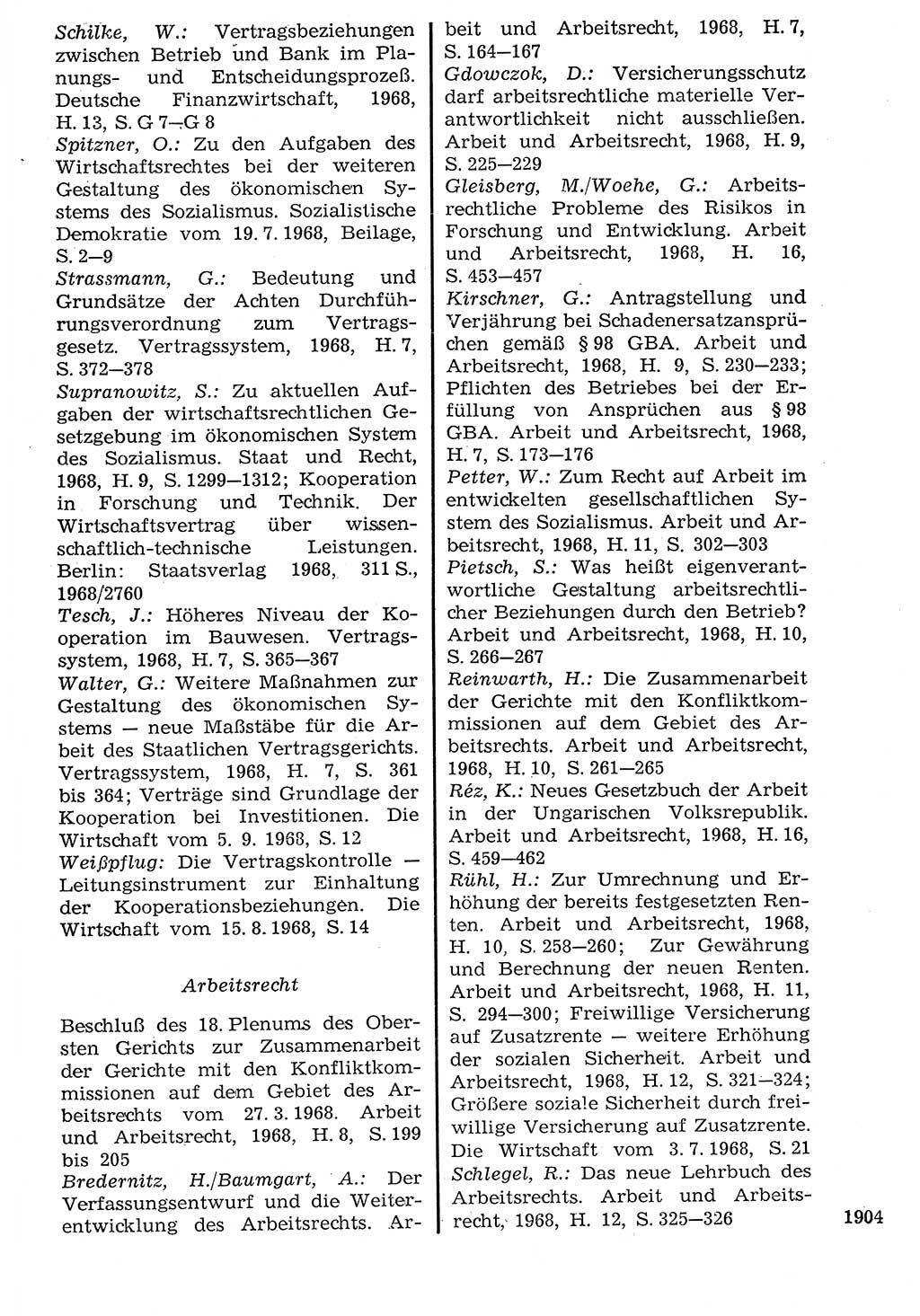 Staat und Recht (StuR), 17. Jahrgang [Deutsche Demokratische Republik (DDR)] 1968, Seite 1904 (StuR DDR 1968, S. 1904)