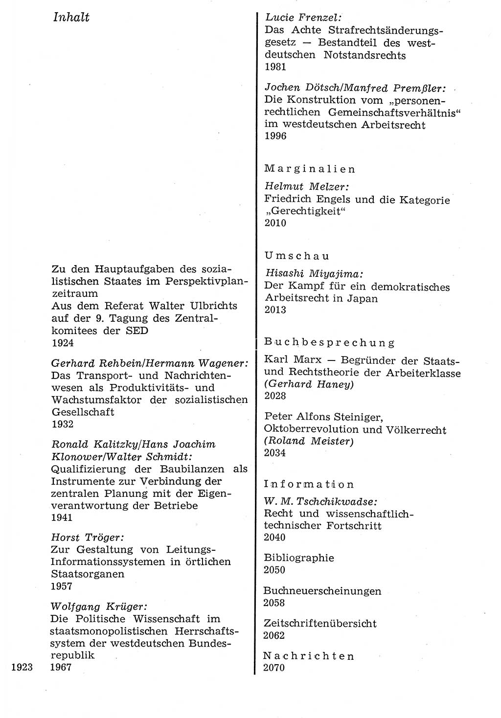 Staat und Recht (StuR), 17. Jahrgang [Deutsche Demokratische Republik (DDR)] 1968, Seite 1923 (StuR DDR 1968, S. 1923)