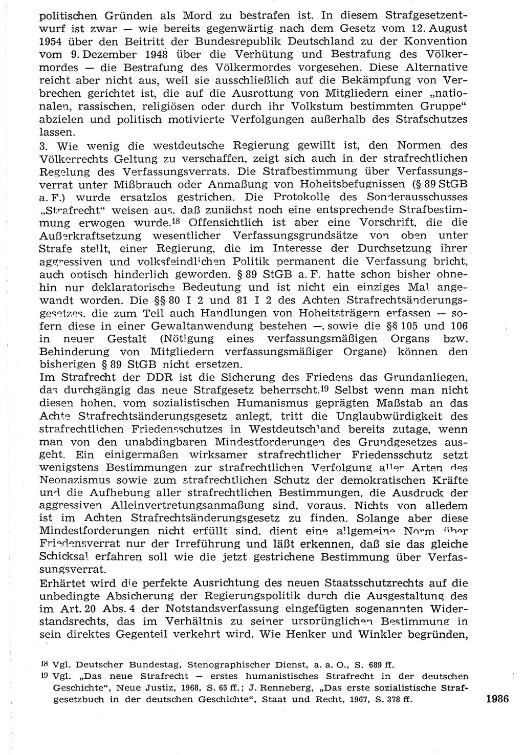 Staat und Recht (StuR), 17. Jahrgang [Deutsche Demokratische Republik (DDR)] 1968, Seite 1986 (StuR DDR 1968, S. 1986)