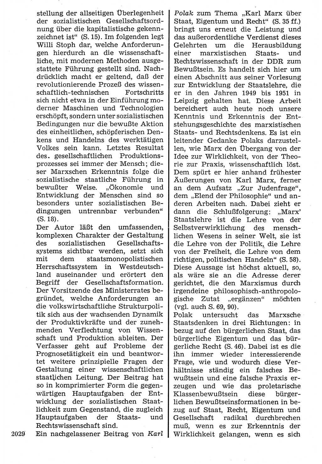 Staat und Recht (StuR), 17. Jahrgang [Deutsche Demokratische Republik (DDR)] 1968, Seite 2029 (StuR DDR 1968, S. 2029)