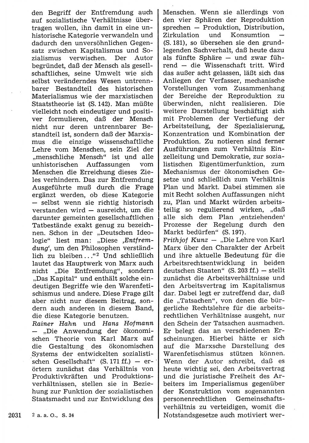 Staat und Recht (StuR), 17. Jahrgang [Deutsche Demokratische Republik (DDR)] 1968, Seite 2031 (StuR DDR 1968, S. 2031)