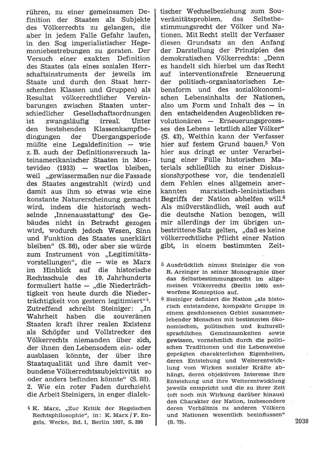 Staat und Recht (StuR), 17. Jahrgang [Deutsche Demokratische Republik (DDR)] 1968, Seite 2038 (StuR DDR 1968, S. 2038)