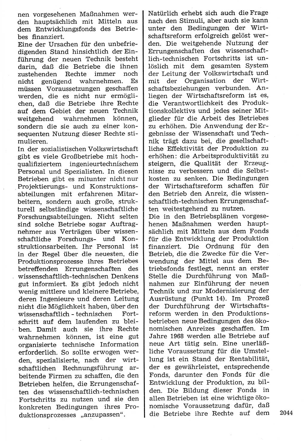 Staat und Recht (StuR), 17. Jahrgang [Deutsche Demokratische Republik (DDR)] 1968, Seite 2044 (StuR DDR 1968, S. 2044)