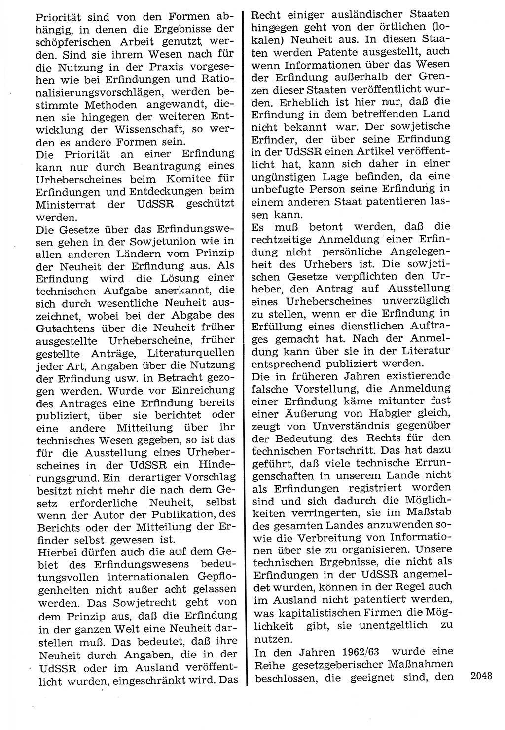 Staat und Recht (StuR), 17. Jahrgang [Deutsche Demokratische Republik (DDR)] 1968, Seite 2048 (StuR DDR 1968, S. 2048)