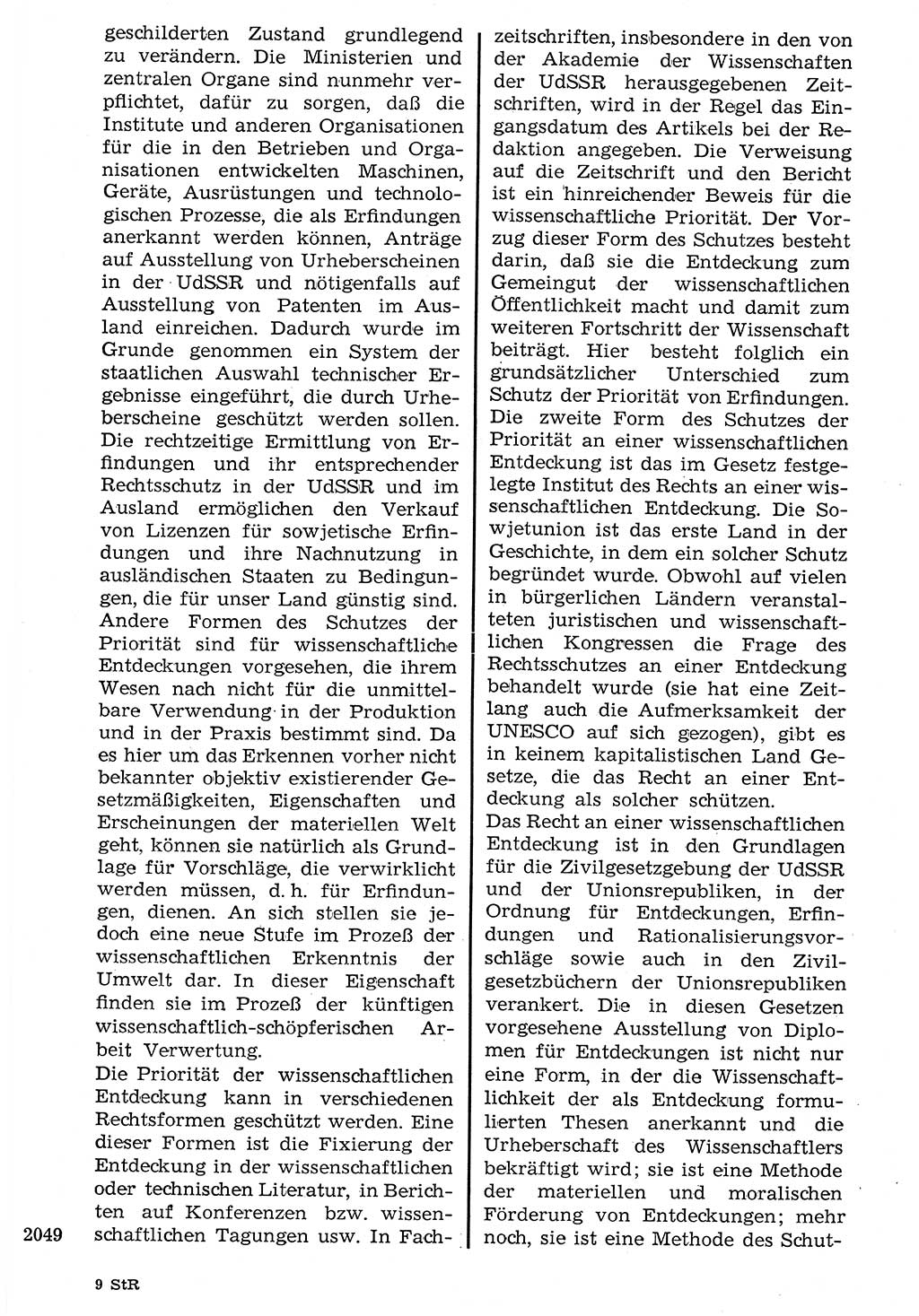 Staat und Recht (StuR), 17. Jahrgang [Deutsche Demokratische Republik (DDR)] 1968, Seite 2049 (StuR DDR 1968, S. 2049)