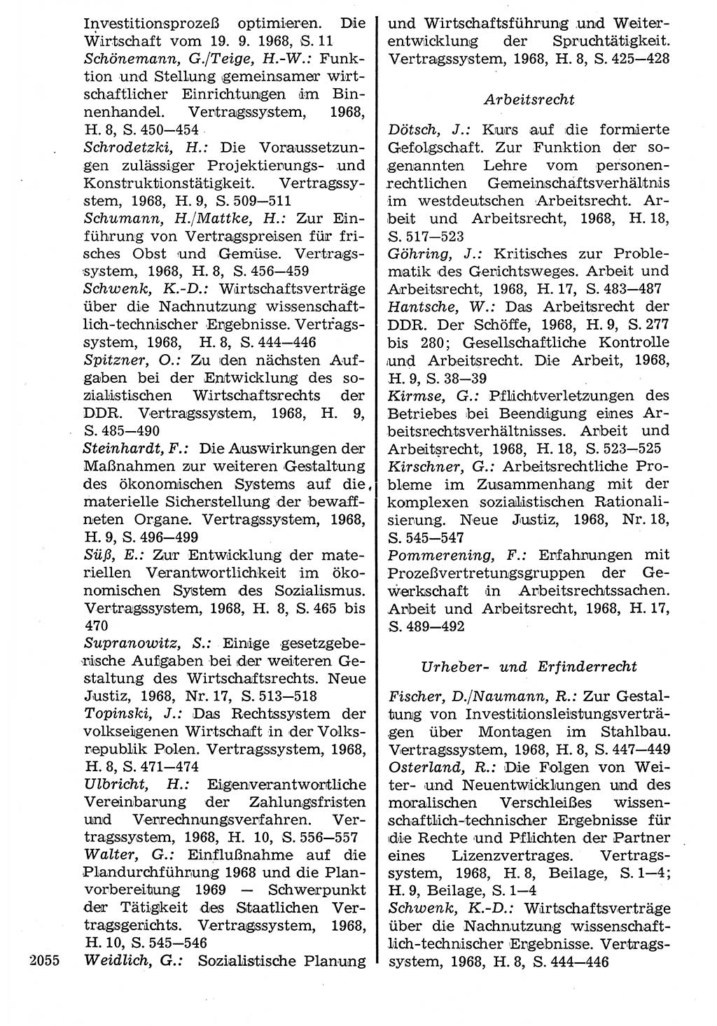 Staat und Recht (StuR), 17. Jahrgang [Deutsche Demokratische Republik (DDR)] 1968, Seite 2055 (StuR DDR 1968, S. 2055)