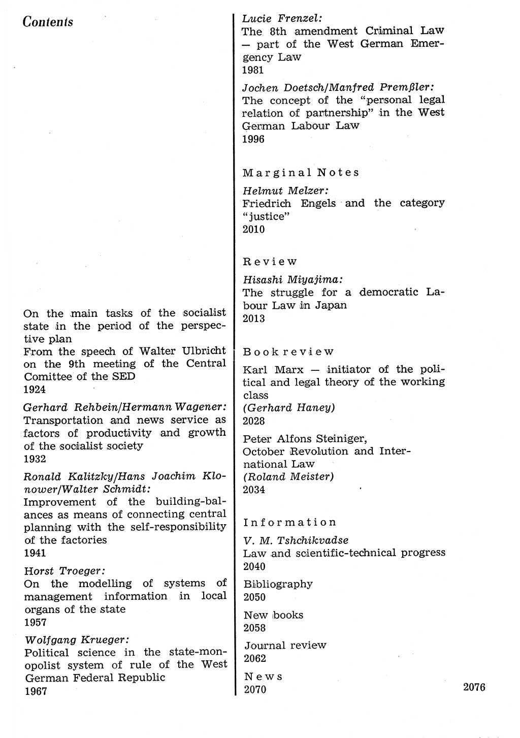 Staat und Recht (StuR), 17. Jahrgang [Deutsche Demokratische Republik (DDR)] 1968, Seite 2076 (StuR DDR 1968, S. 2076)
