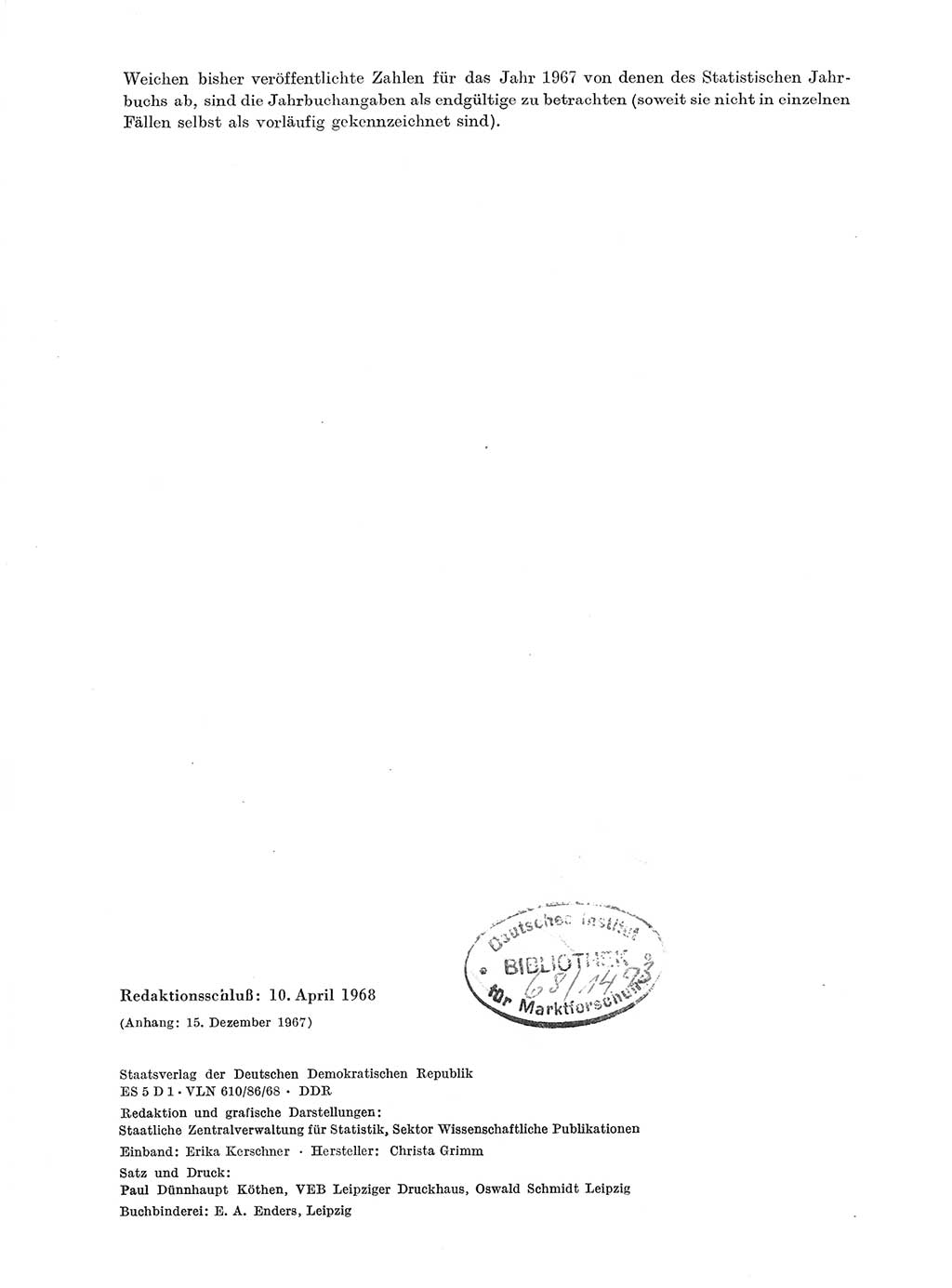 Statistisches Jahrbuch der Deutschen Demokratischen Republik (DDR) 1968, Seite 2 (Stat. Jb. DDR 1968, S. 2)