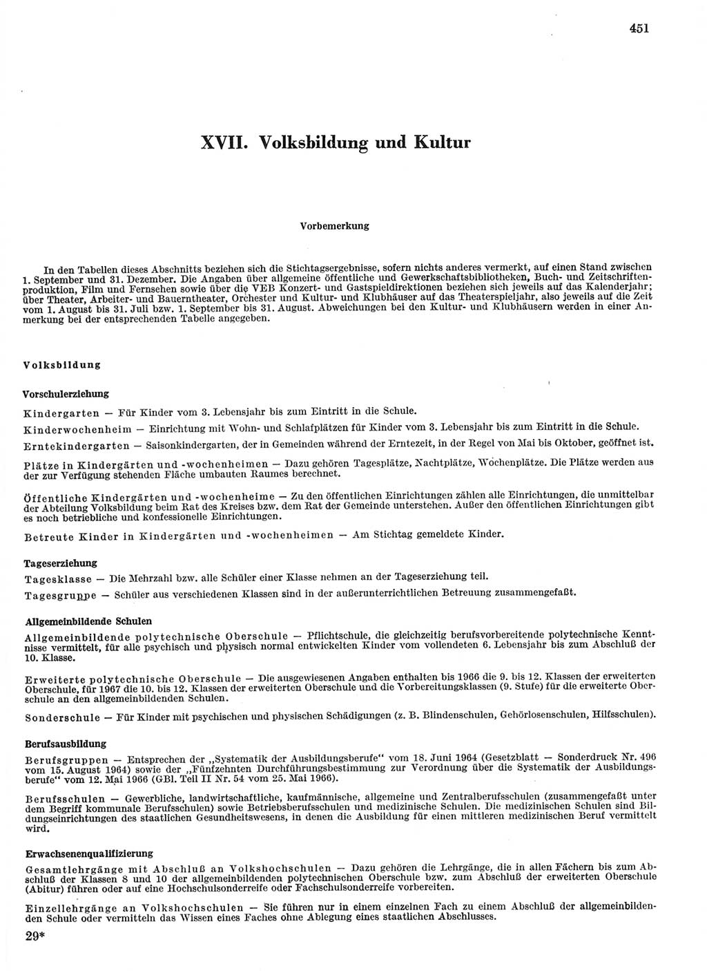 Statistisches Jahrbuch der Deutschen Demokratischen Republik (DDR) 1968, Seite 451 (Stat. Jb. DDR 1968, S. 451)