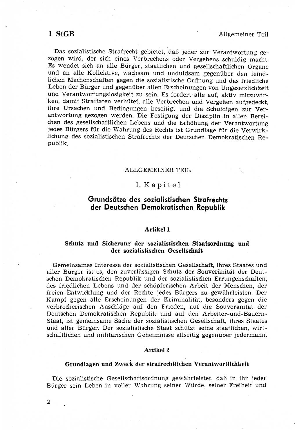 Strafgesetzbuch (StGB) der Deutschen Demokratischen Republik (DDR) 1968, Seite 2 (StGB DDR 1968, S. 2)