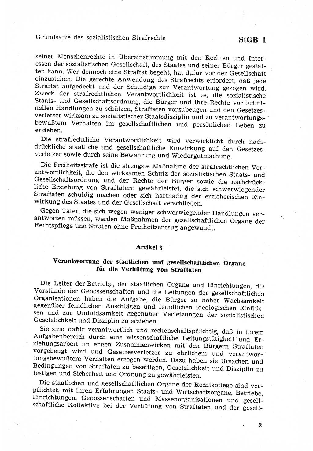 Strafgesetzbuch (StGB) der Deutschen Demokratischen Republik (DDR) 1968, Seite 3 (StGB DDR 1968, S. 3)