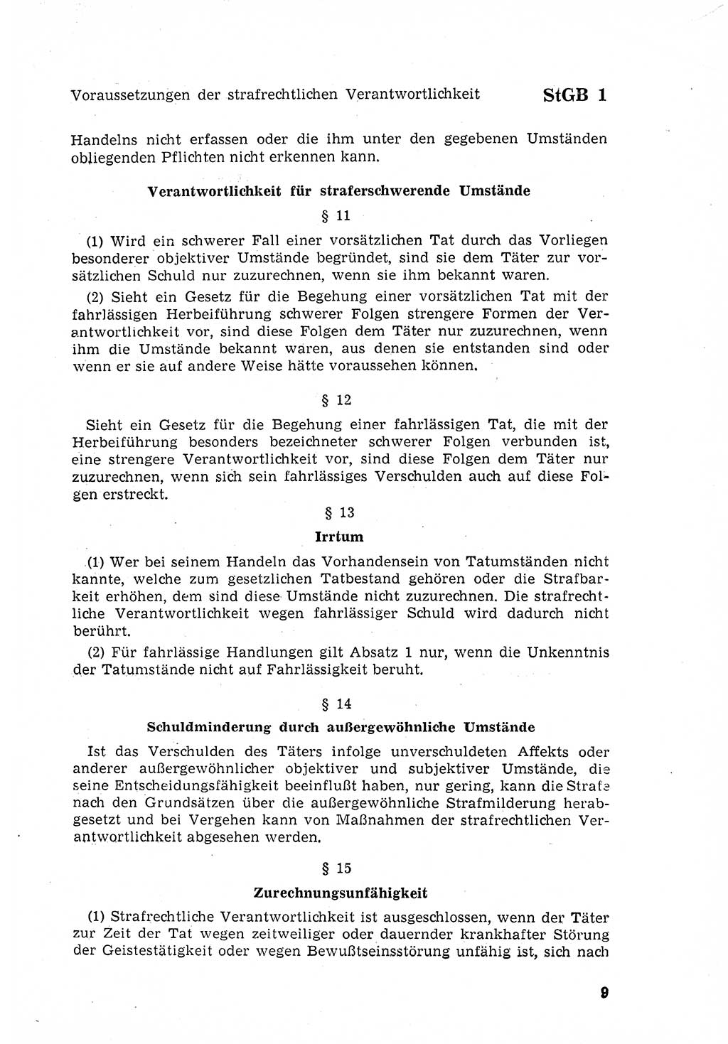 Strafgesetzbuch (StGB) der Deutschen Demokratischen Republik (DDR) 1968, Seite 9 (StGB DDR 1968, S. 9)