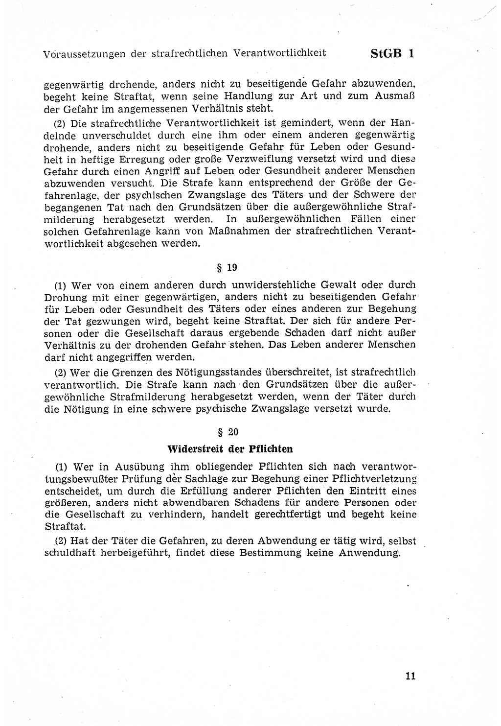 Strafgesetzbuch (StGB) der Deutschen Demokratischen Republik (DDR) 1968, Seite 11 (StGB DDR 1968, S. 11)