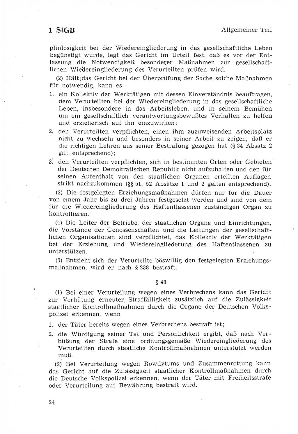 Strafgesetzbuch (StGB) der Deutschen Demokratischen Republik (DDR) 1968, Seite 24 (StGB DDR 1968, S. 24)