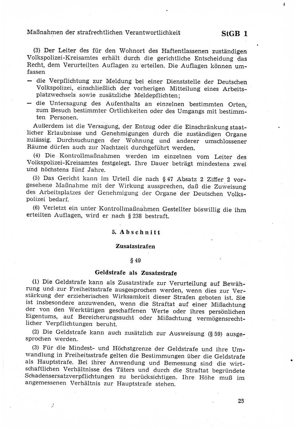 Strafgesetzbuch (StGB) der Deutschen Demokratischen Republik (DDR) 1968, Seite 25 (StGB DDR 1968, S. 25)