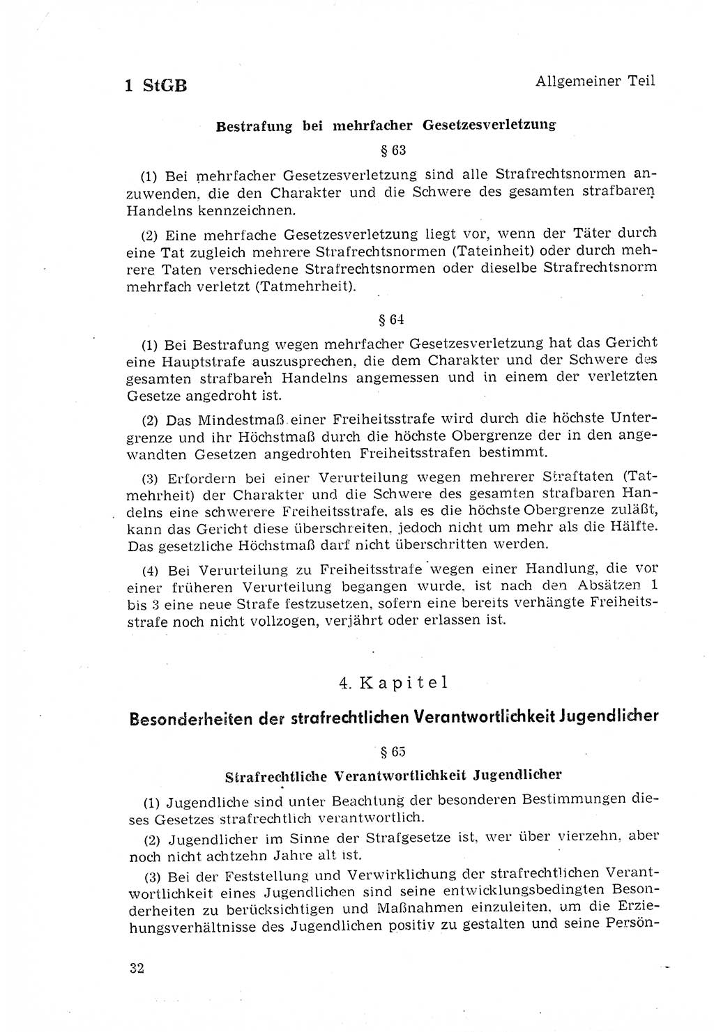 Strafgesetzbuch (StGB) der Deutschen Demokratischen Republik (DDR) 1968, Seite 32 (StGB DDR 1968, S. 32)