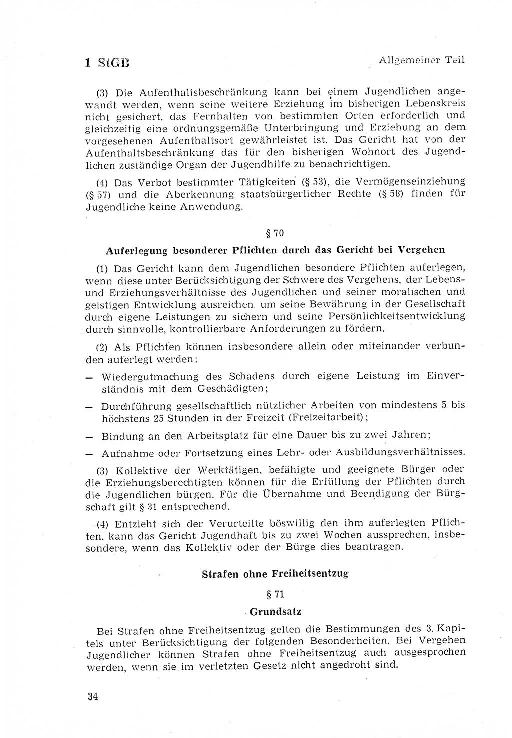 Strafgesetzbuch (StGB) der Deutschen Demokratischen Republik (DDR) 1968, Seite 34 (StGB DDR 1968, S. 34)
