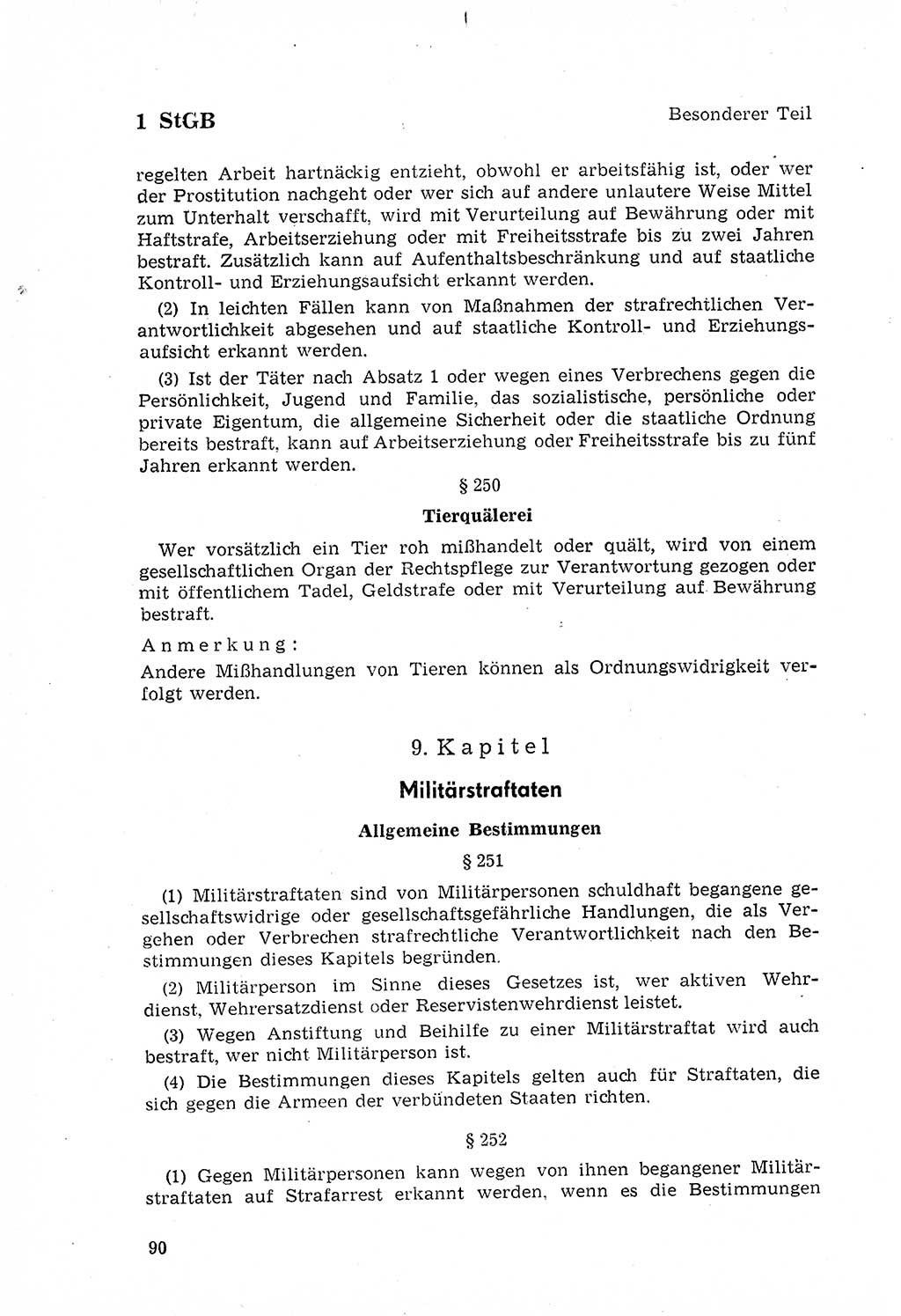 Strafgesetzbuch (StGB) der Deutschen Demokratischen Republik (DDR) 1968, Seite 90 (StGB DDR 1968, S. 90)