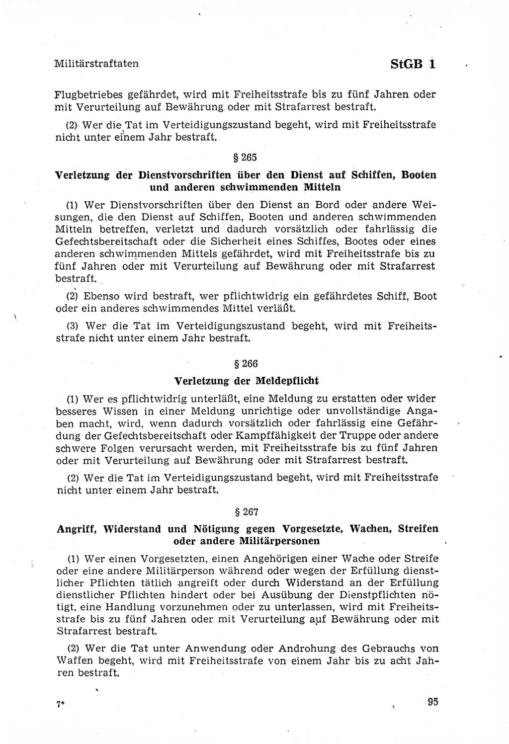 Strafgesetzbuch (StGB) der Deutschen Demokratischen Republik (DDR) 1968, Seite 95 (StGB DDR 1968, S. 95)