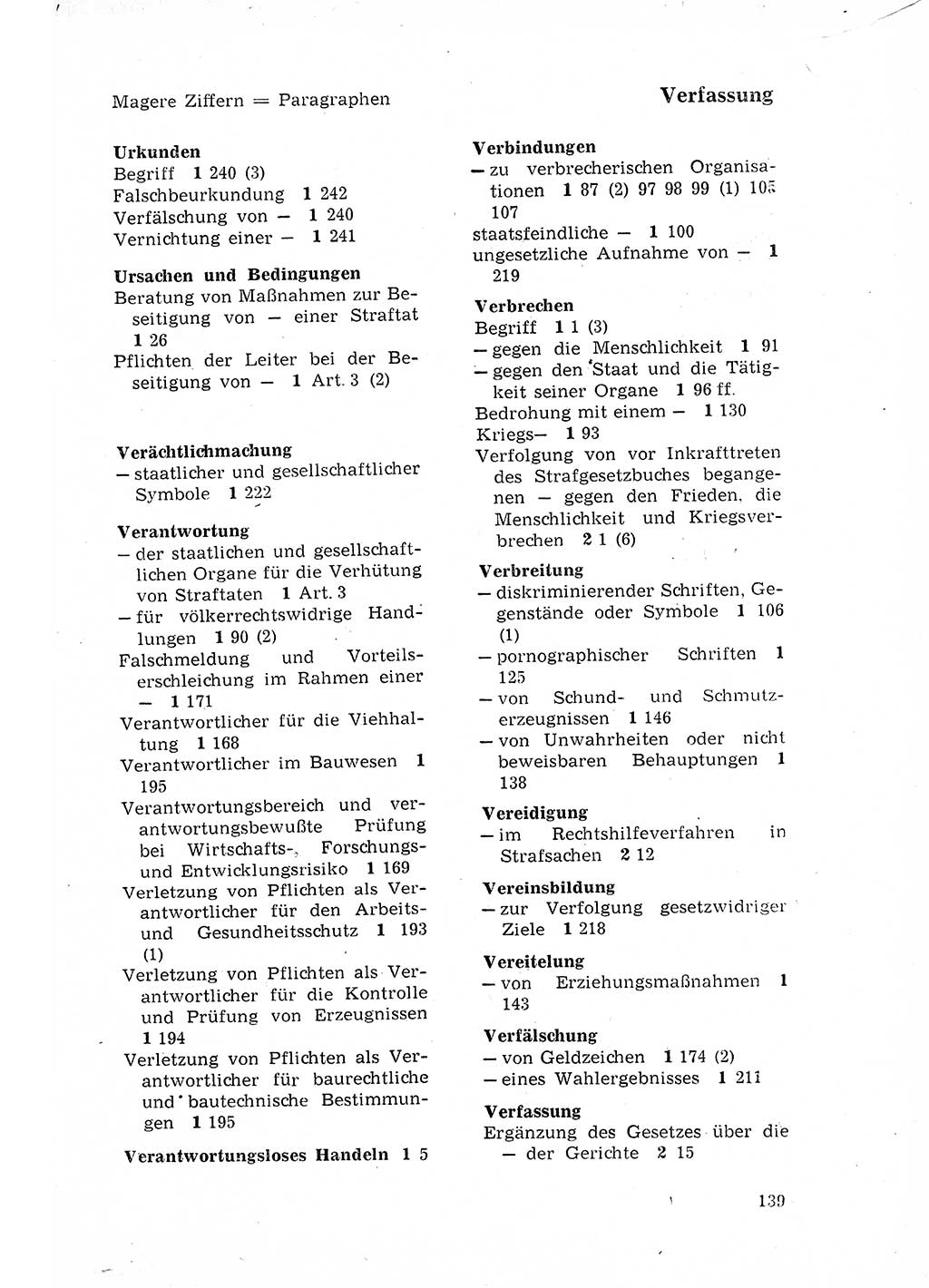 Strafgesetzbuch (StGB) der Deutschen Demokratischen Republik (DDR) 1968, Seite 139 (StGB DDR 1968, S. 139)