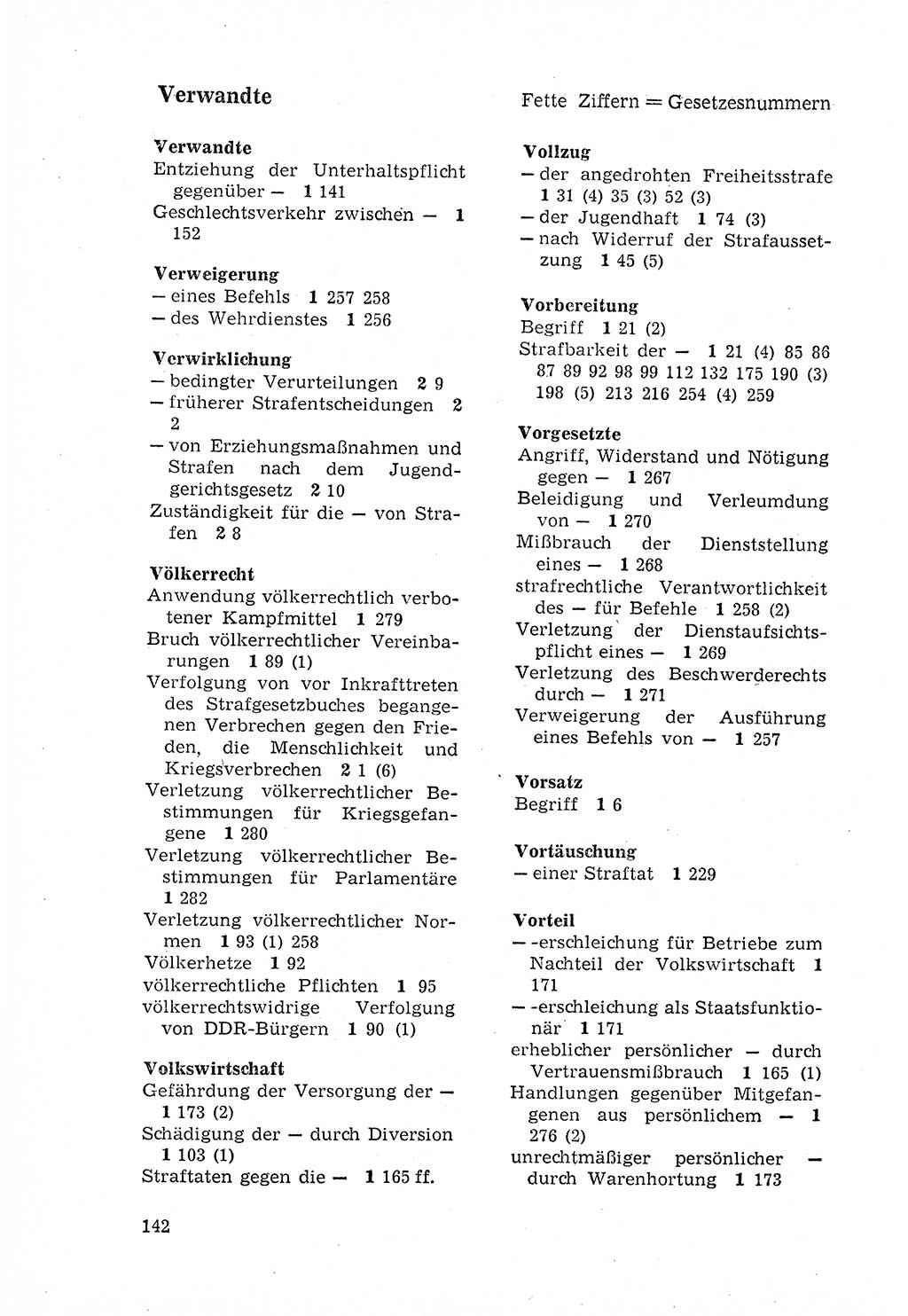 Strafgesetzbuch (StGB) der Deutschen Demokratischen Republik (DDR) 1968, Seite 142 (StGB DDR 1968, S. 142)