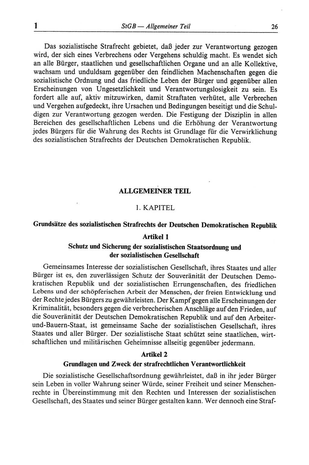 Strafgesetzbuch (StGB) der Deutschen Demokratischen Republik (DDR) und angrenzende Gesetze und Bestimmungen 1968, Seite 26 (StGB Ges. Best. DDR 1968, S. 26)