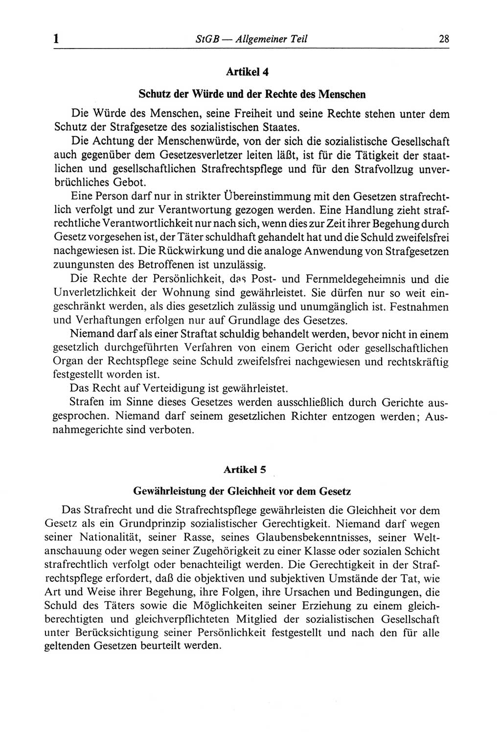 Strafgesetzbuch (StGB) der Deutschen Demokratischen Republik (DDR) und angrenzende Gesetze und Bestimmungen 1968, Seite 28 (StGB Ges. Best. DDR 1968, S. 28)